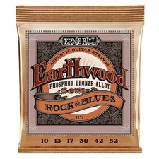 Ernie Ball Earthwood Rock  Blues Phosphor Bronze Acoustic Strings, .010 - .052