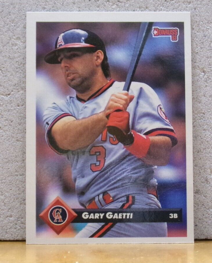 AUCTION 550 BASEBALL CARD DONRUSS 93 CALIFORNIA ANGELS GARY GAETTI 3B