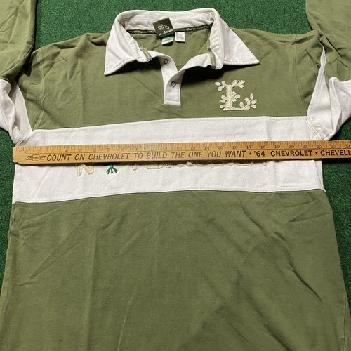 Vintage LRG Rugby Shirt Mens L Green NATURALIST Y2K Lifted Research Long Sleeve - Picture 8 of 10