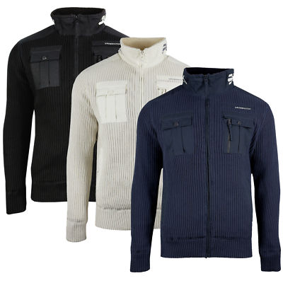 CROSSHATCH Herren Strickjacke Jacke Winter PALAX HIGH NECK Crosshatch Herren Sport Sweatshirts | eBay