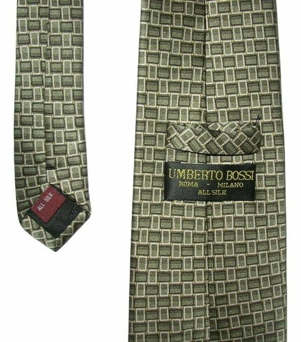 Corbata para hombre Umberto Bossi 100 % seda marrón bronceado 58" L - Imagen 2 de 6
