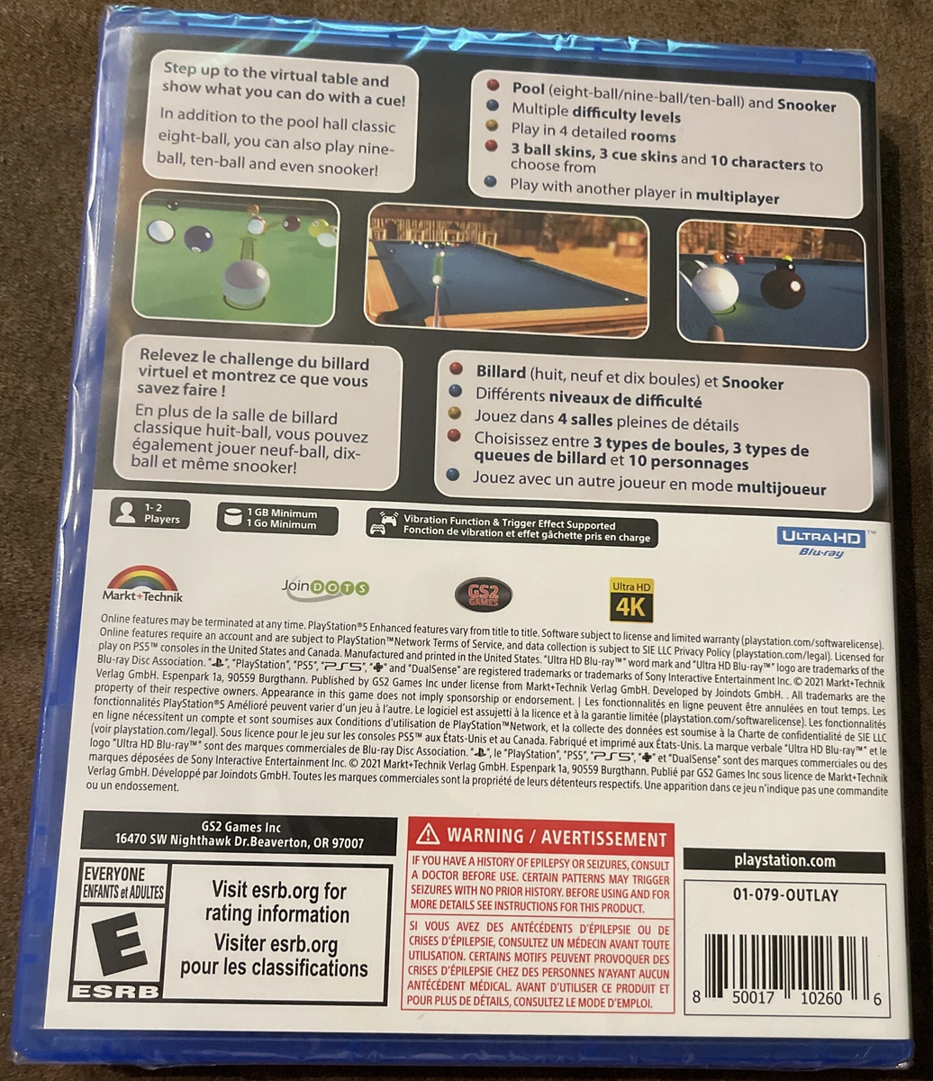 3D Billiards: Pool and Snooker Remastered GameStop Exclusive - PlayStation 5