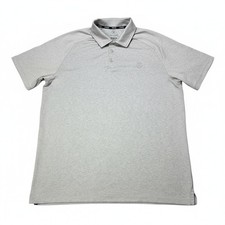 Hurley Men Golf Polo Shirt L Large Heather Grey Short Sleeve Performance Dry Fit