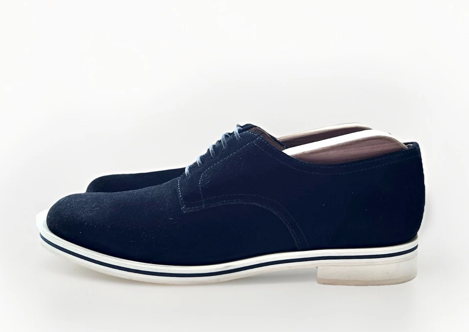 Zapatos Derby Church’s England Azul Oscuro Gamuza Suelas Blancas Para Hombre Talla US 10.5 UK 9.5 Foto 3 de 4