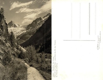 Alte Postkarte - Col de la Forclaz Trient Gletscher ECHTFOTO UNBESENDET