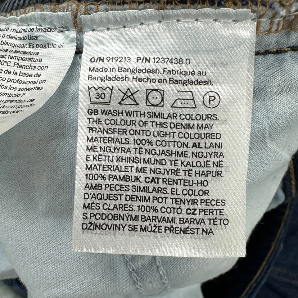 Pantalones de mezclilla Divided H&M rectos para mujer talla 4 azul lavado oscuro Foto 4 de 4