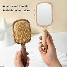 1 White Coffee Color Air Cushion Comb High-Looking Styling Comb Wet and Dry Mirr