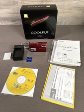 Nikon COOLPIX S50 Black 7.2MP 3x Zoom Compact Digital Camera Bundle