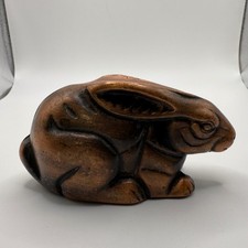 Vintage Copper Figurine Rabbit Bunny Statue M...