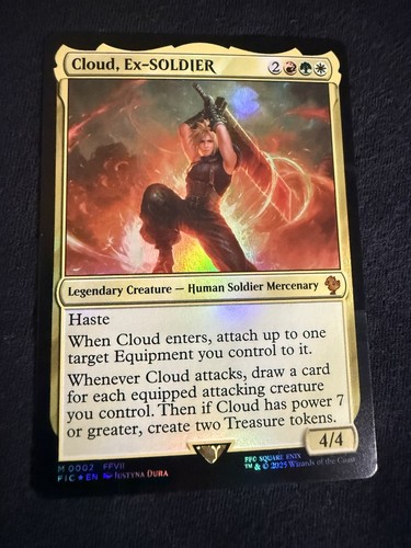 Cloud Ex-SOLDIER 0002 Traditional Foil Mythic MTG Final Fantasy FIC NM