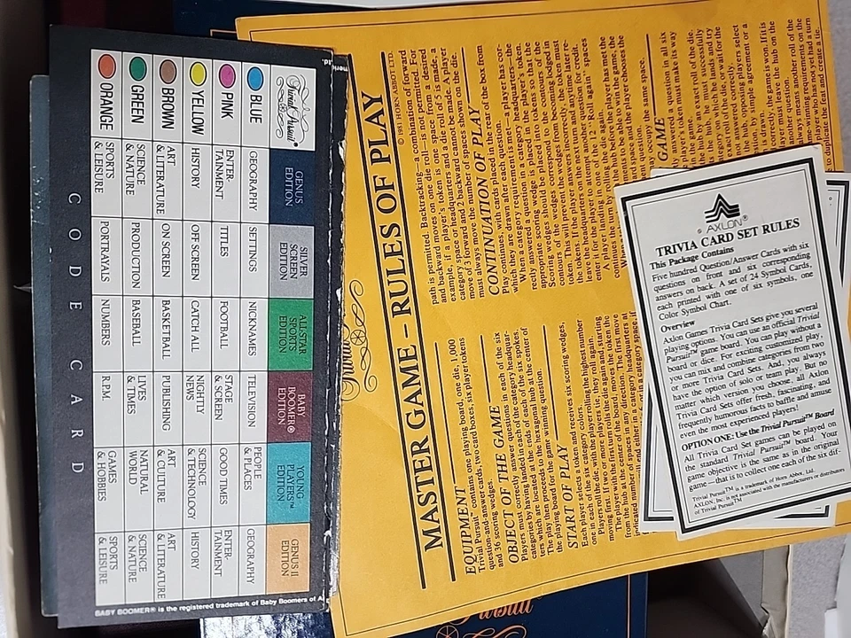 Vintage 1981 Original Trivial Pursuit Master Game Genus Edition - Complete - Image 3 of 4