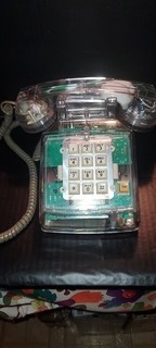 Comdial Clear Lucite Pushbutton Telephone Desk Phone