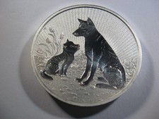 2022 Australia Dingo & Puppy 2 oz Piedfort Silver Coin - Next Generation Thick