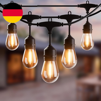 Led Lichterkette AußEn 30M, Led Lichterkette Outdoor, 30+2 S14 Plastik Birne, Wa