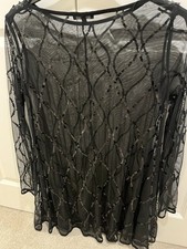 Black Sequence Net Dress Size 8