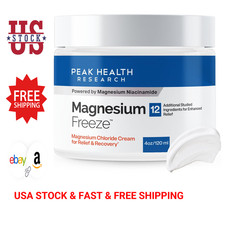 Magnesium Topical Cream 4 oz Freeze Relief Muscle Pain Skin Care Therapy