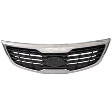 Grille For 2011-2012 Kia Sportage Chrome Shell W Gray Insert Plastic