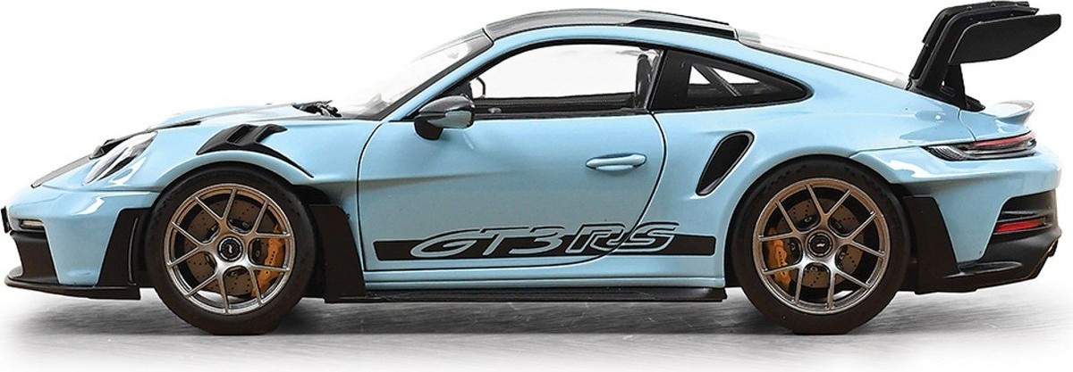 New Porsche 911 GT3 RS w/ Weissach Pack Light Blue in 1:18 scale