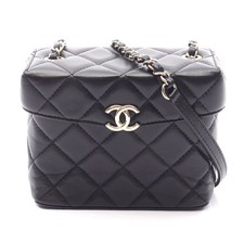 Chanel Lambskin Small Box Shoulder Bag Women Black One Size