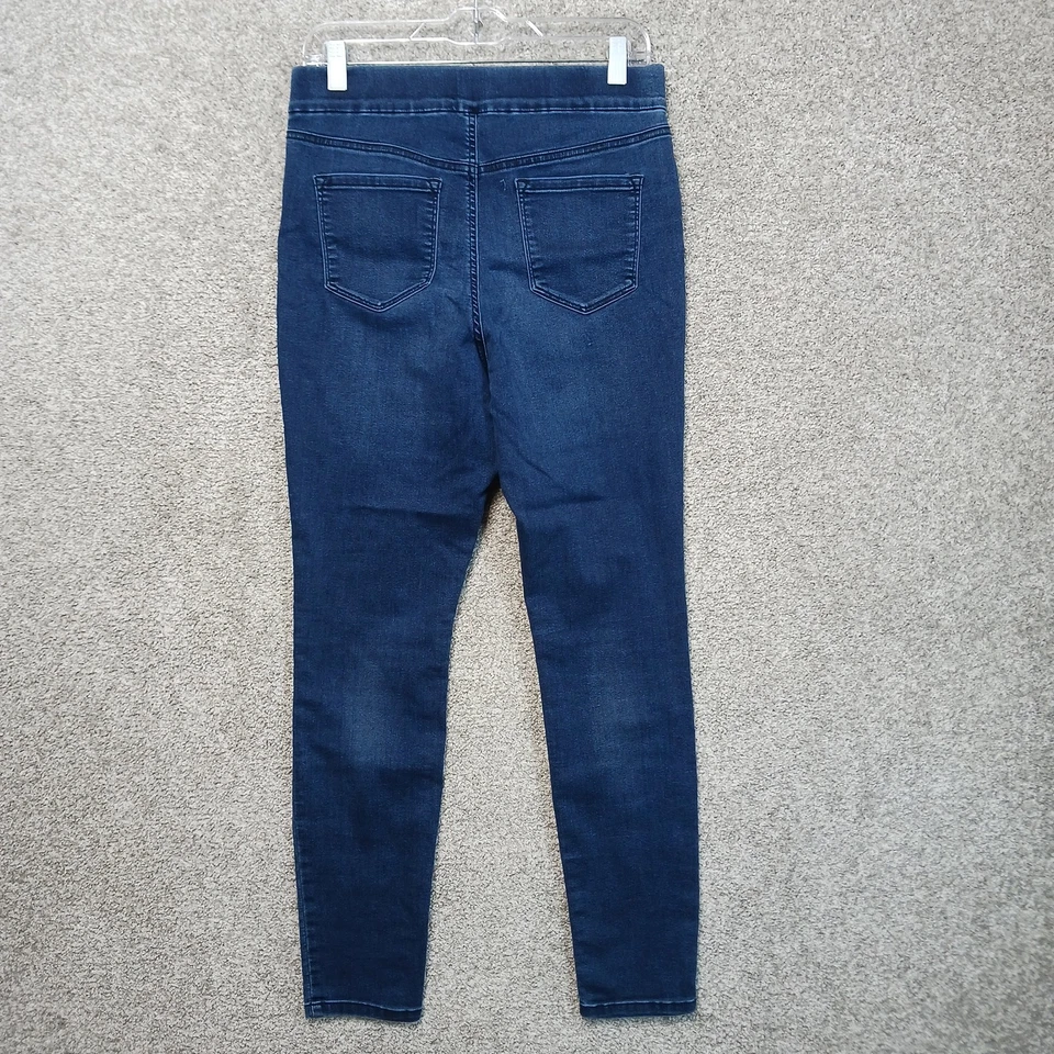 Nine West Jeans Womens 10 Blue Pull On Skinny Jeggings Faux Pocket Stretch Denim - Image 2 of 4
