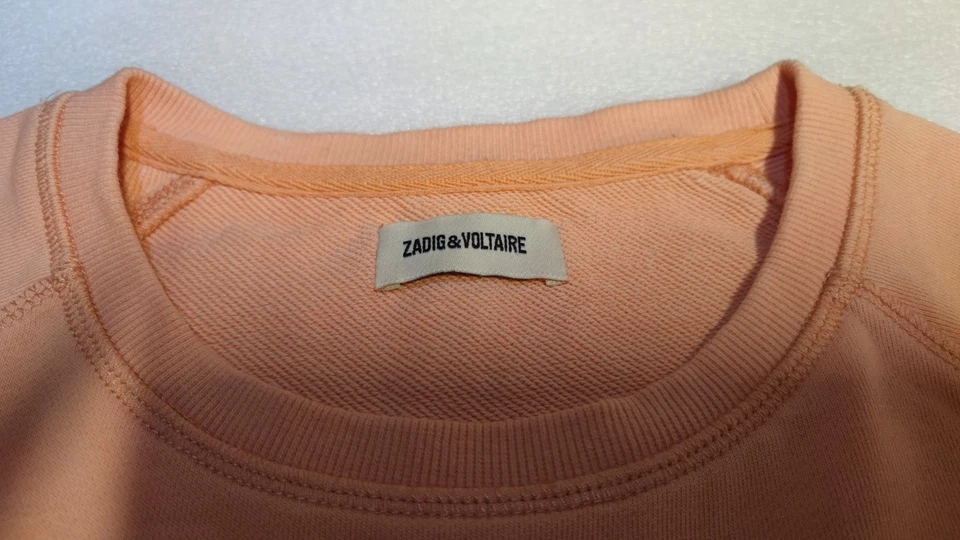 Sweat Zadig & Voltaire Rive Droite Rive Gauche Art is Truth Abricot Taille M - Photo 4/4