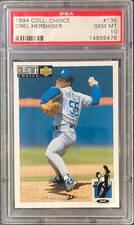 1994 Upper Deck Collector's Choice Orel Hershiser #135 Dodgers PSA 10 Base Set