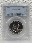 Ben Franklin Half Dollar 1957 PROOF 90% Silver PCGS PR66
