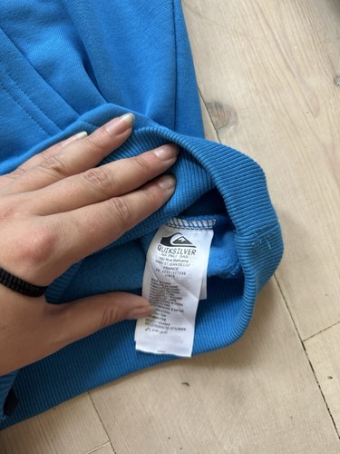 Quiksilver Blue Zip Through Hoodie Hooded Sweatshirt - Size UK 16 New With Tags - Picture 4 of 6
