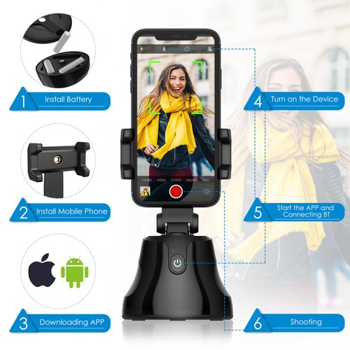 Stabilizer Face Selfie-Halterung Smart Kamera - 第 8/9 張圖片