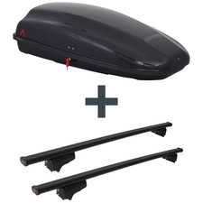 Dachbox G3 Arjes 320 + Dachträger G3 Clop für VW Polo Fliessheck Typ 86C NEU Set