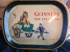 C1950s GUINNESS FOR STRENGTH CARTHORSE AND DRAYMAN PUB MEMORABILIA DRINKS TRAY 