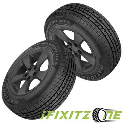 2 National Commando HTS 245/70R16 107T All Season Tires 65K Mi Warranty 640AB