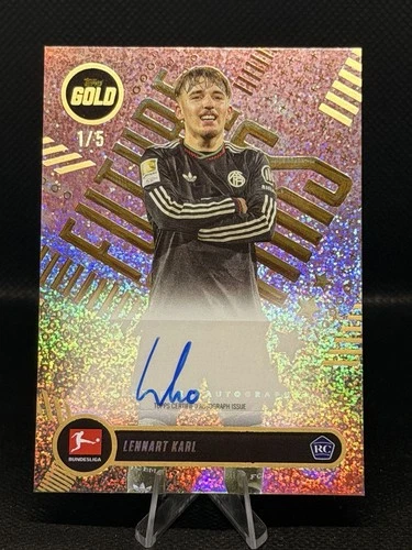 Lennart Karl RC Rooki Auto 1/5 Bayern Topps Bundesliga Gold 2025/26 Future Stars