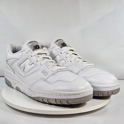 New Balance 550 White Rain Cloud Grey Leather Sneakers BB550PB1 Mens 13 New