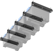 16" Ceiling Storage Rack Heavy Duty Garage Overhead Bin Storage System