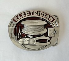 Vintage Electrician Belt Buckle Siskiyou Co USA
