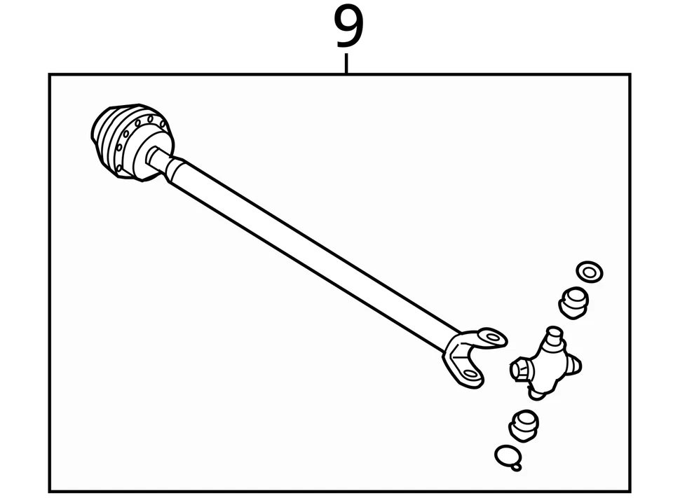Árbol de transmisión delantero Ford Explorer 2002-2005 OEM DAH1R Foto 3 de 3