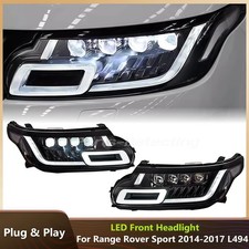Pair LED Headlight Assembly For 2014-2017 Land Rover Range Rover Sport L494