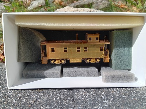 HO Latón Pecos River #2706 AT&SF Santa Fe Acero Caboose Sin Pintar Caja Como Nueva C7 | Condition: Used