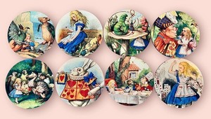 Alice in Wonderland Set of 8 Coasters