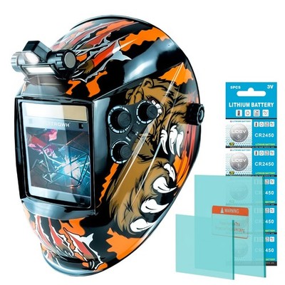 TRQWH Large View 3.94'' x 3.15'' Welding Helmet Auto Darkening Large, Black