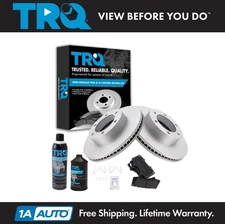 TRQ Front Semi Metallic Brake pad & Coated Rotor Kit w/Fluids for Toyota Truck