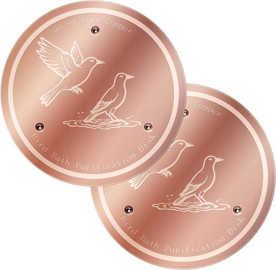 Bird Bath Copper Disk, 99.99% Pure Copper Bird Bath Cleaner, Triple-Point Suppor