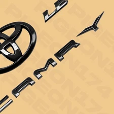 3X For 2018-2024 Camry LE Letter Liftgate Emblem Overlay Gloss Black Badege Kits