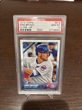 Topps 2015 Kris Bryant Rookie #616 Batting PSA 10 Chicago Cubs Baseball