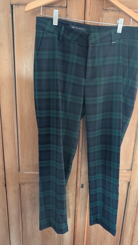 Brooks Brothers Women's Blue Green Plaid Pants Sz 6 Preppy Punk Rock #177