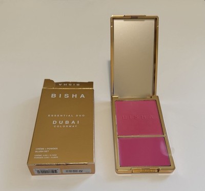 BRAND NEW IN *ripped* BOX BISHA Essential Crème and Powder Blush Duo in ''Dubai''