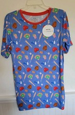 Little Sleepies Blue All Stars Men's Pajama Top, New, Size SMALL