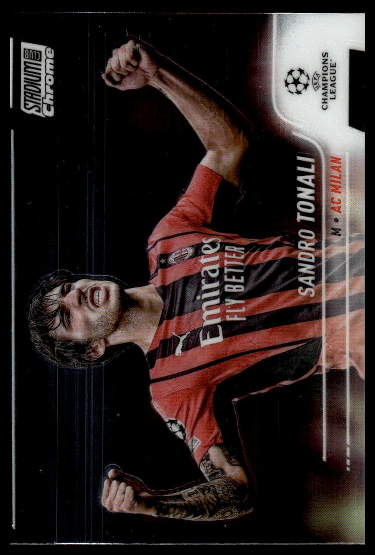 2021-22 Stadium Club Chrome UEFA Champions League Sandro Tonali #55