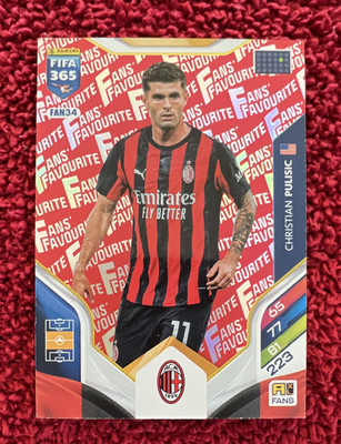 Panini Christian Pulisic AC Milan FIFA 365 Adrenalyn XL Fans Favourite #FAN34